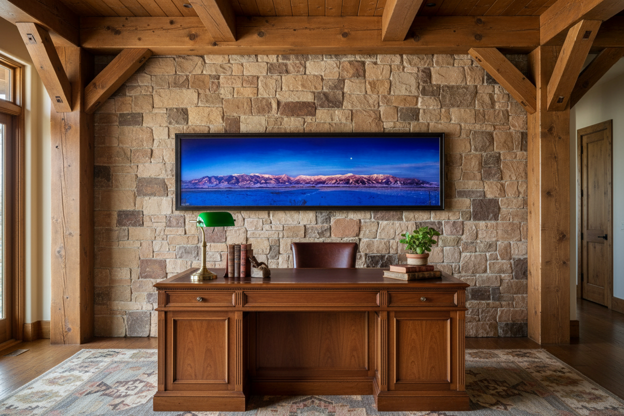 "Bridger Moonrise" - 60" x 15"  Framed