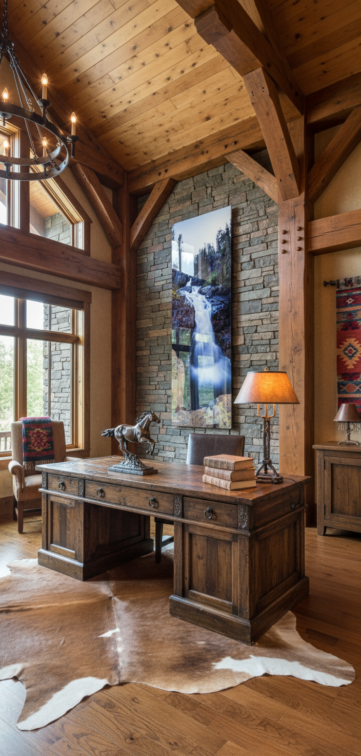 "Big Timber Falls" 30"x 84" open edition metal print - ready to hang