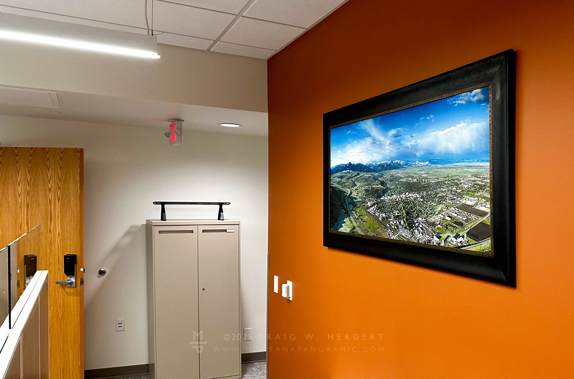 "Downtown" 60 x 24" - black wood framed canvas print, open edition - signed: