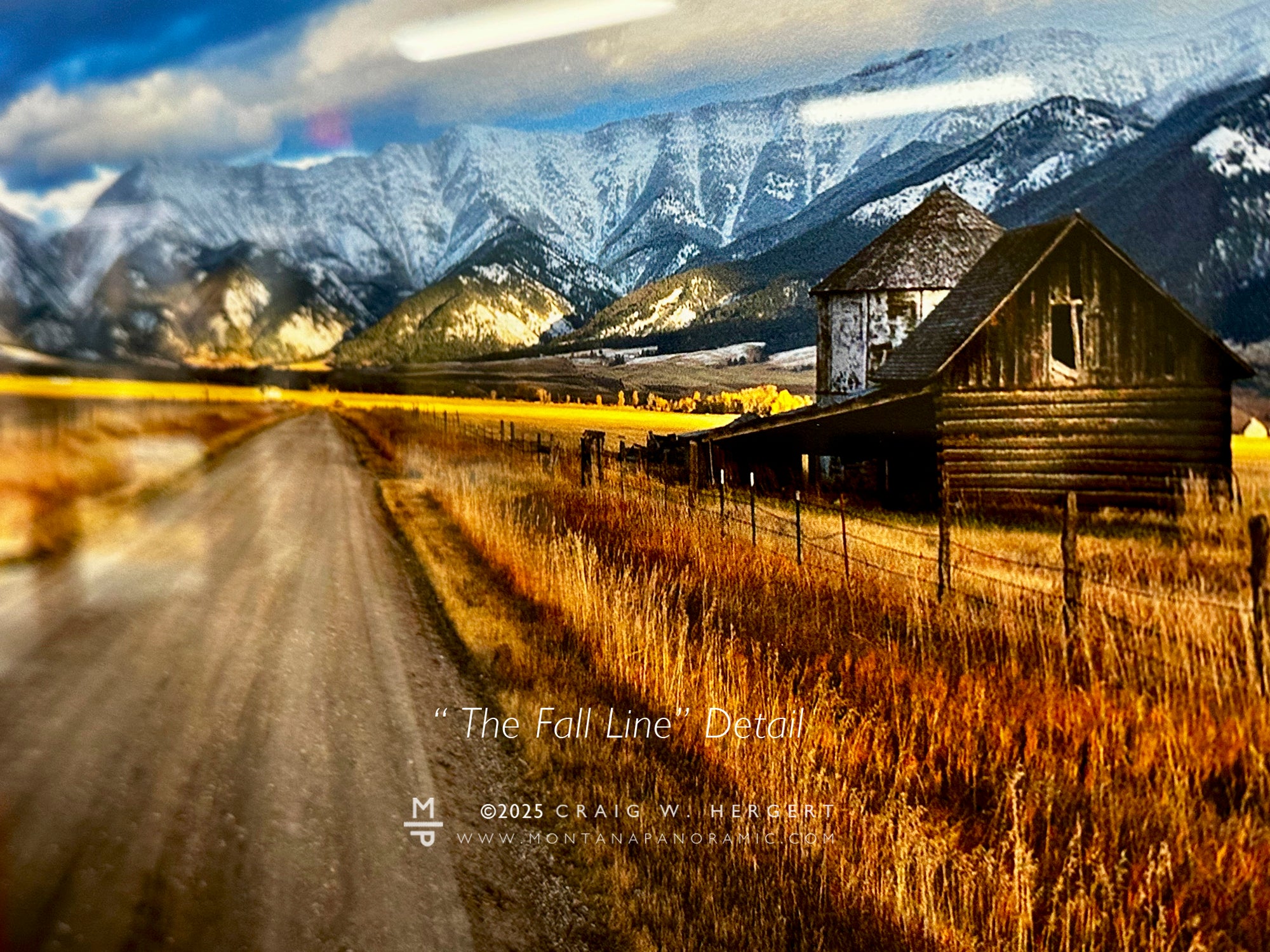 "The Fall Line" - 90" x 30" Custom Framed Triptych open edition paper print - framed