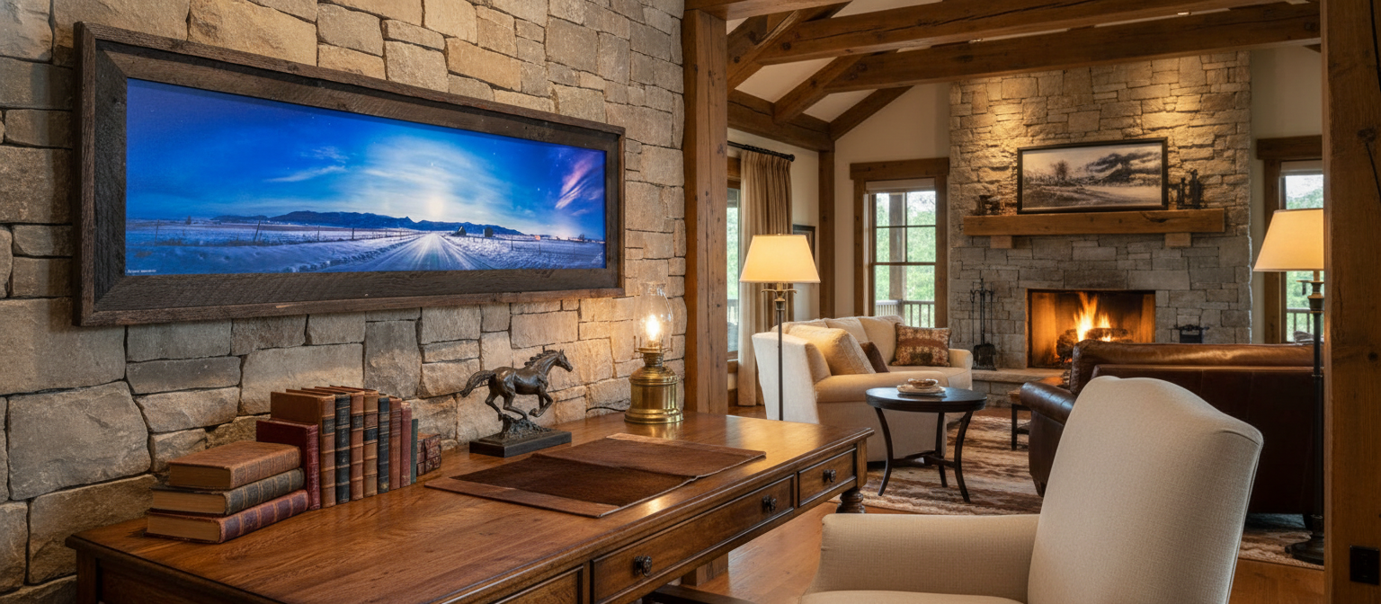 "Rector Moonrise" - 60"x15" framed canvas