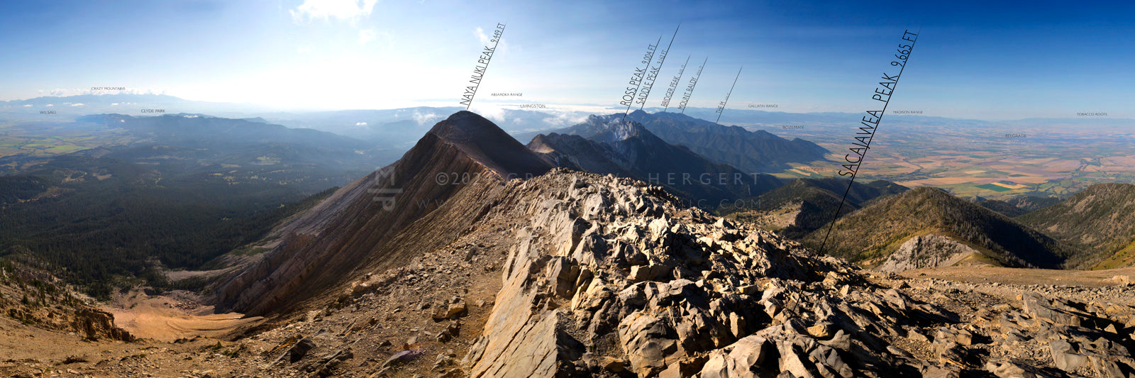 "Sacajawea Peak View - MAP" Bozeman, MT (OE)