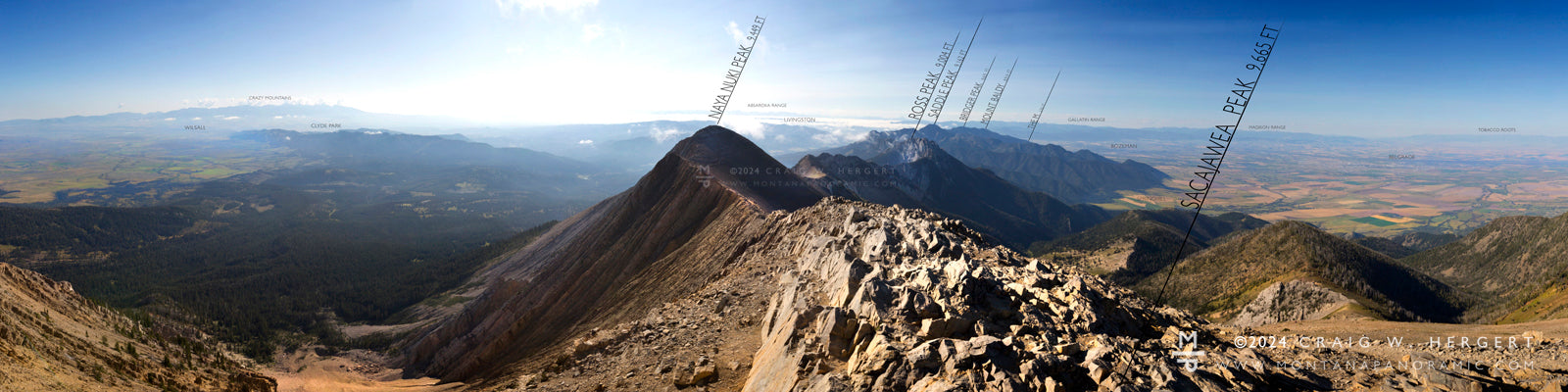 "Sacajawea Peak View" MAP - Bozeman, MT (OE)