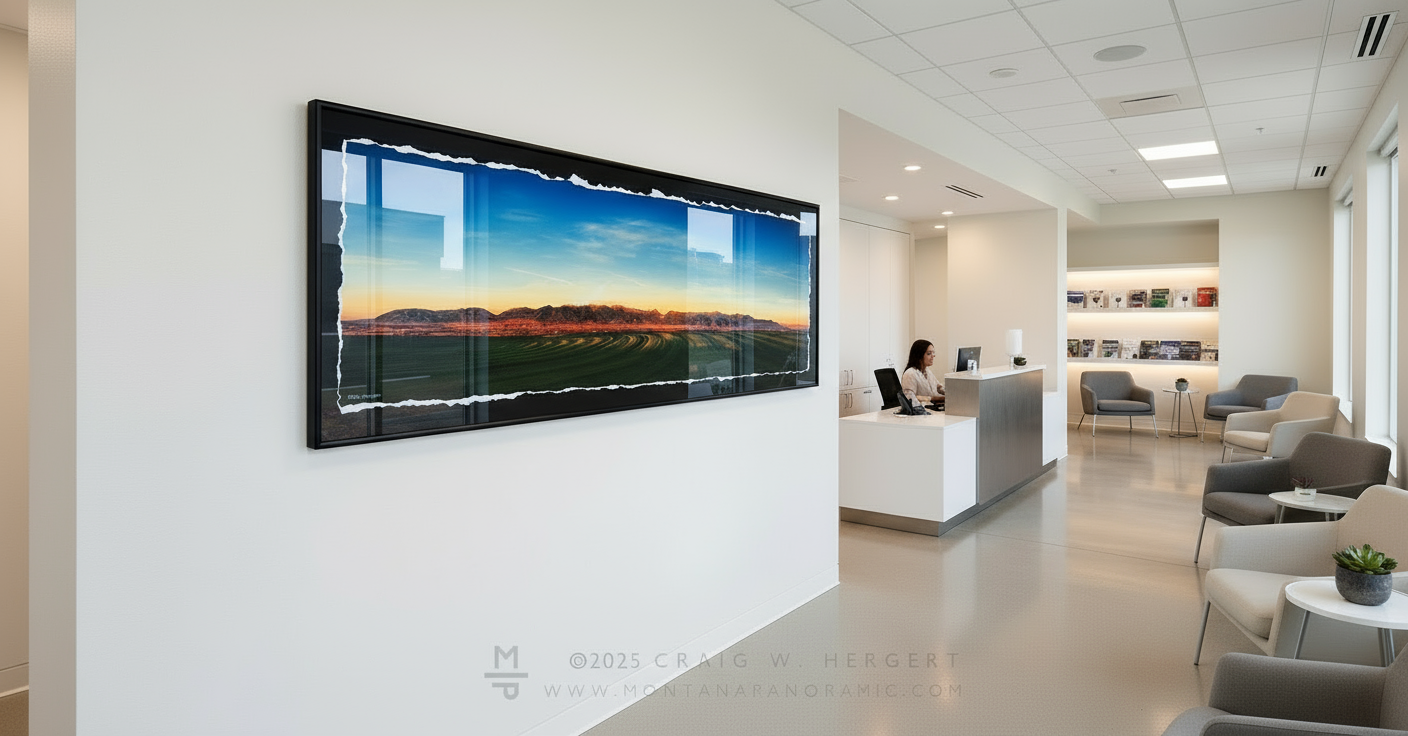 "Third Cutting" - 45" x 15"  custom framed paper print- #12 of 75