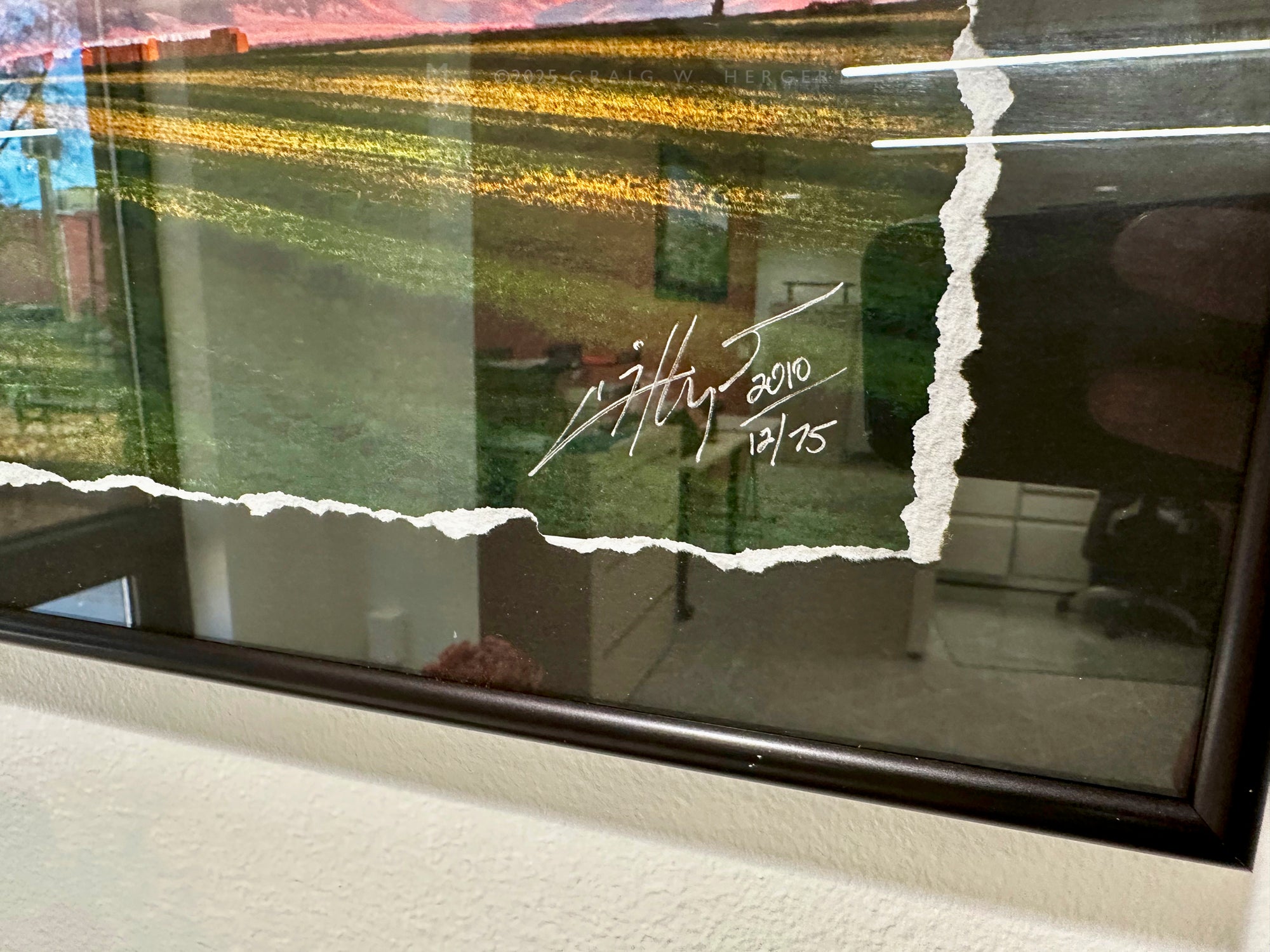 "Third Cutting" - 45" x 15"  custom framed paper print- #12 of 75