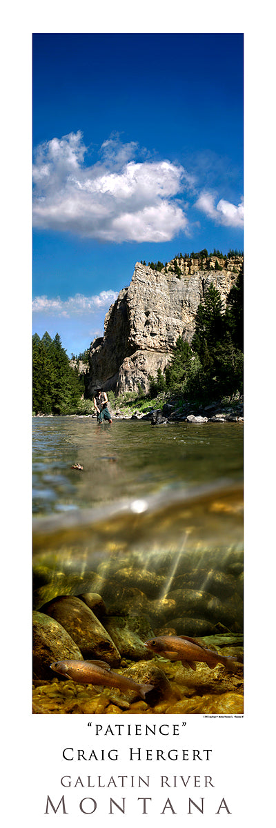 "Patience" - Gallatin River - Big Sky, MT - POSTER
