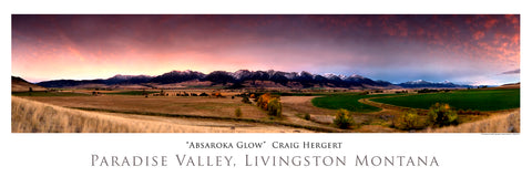 "Absaroka Glow" - Livingston, MT - POSTER