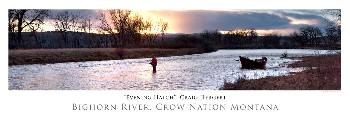 "Evening Hatch" - Bighorn River- Crow Nation, MT - POSTER