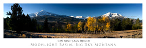"Fan Ridge" - Lone Mountain / Jack Creek /  Big Sky, MT - POSTER