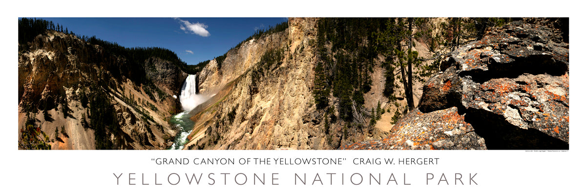 "Grand Canyon of the Yellowstone" - Yellowstone National Park, WY - POSTER