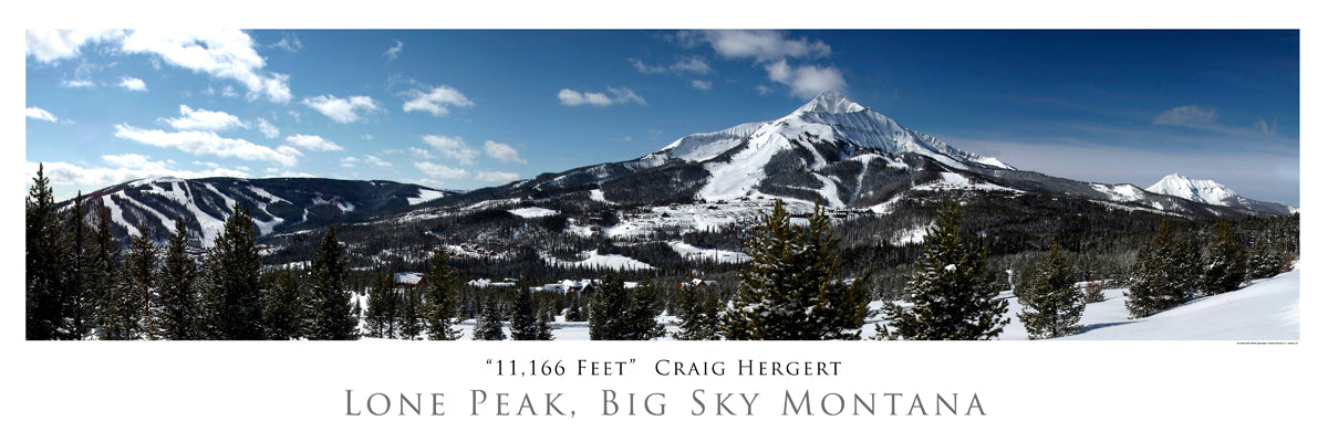 "11,166 Feet" Big Sky, MT - POSTER