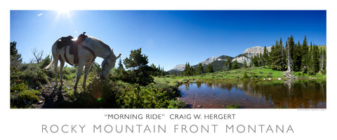 "Morning Ride" - Rocky Mountain Front, Choteau,  MT - POSTER