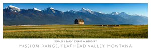 "Pablo's (Dupuis) Barn" - Flathead Valley, MT - POSTER
