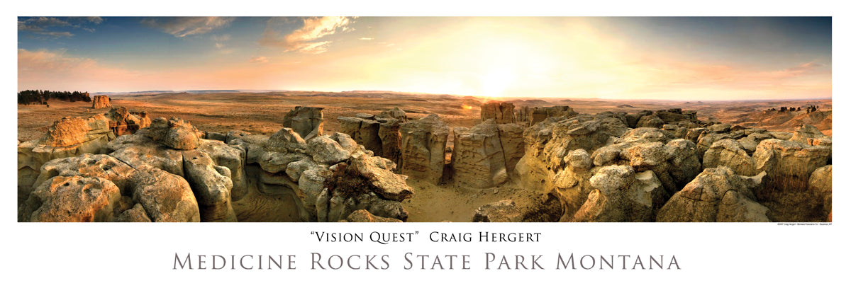 "Vision Quest" -Medicine Rocks State Park, Ekalaka, MT -  POSTER