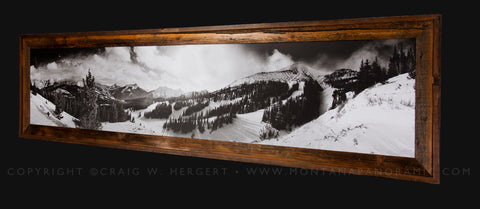 "Rocky Mountain Hi" - L 102"x27" Framed Teton Pass, Choteau, MT (OE)