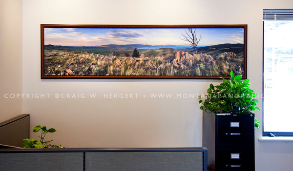 "Moss Rock Ridge"  Limited Edition of 75 on Canvas--95"x25" Framed