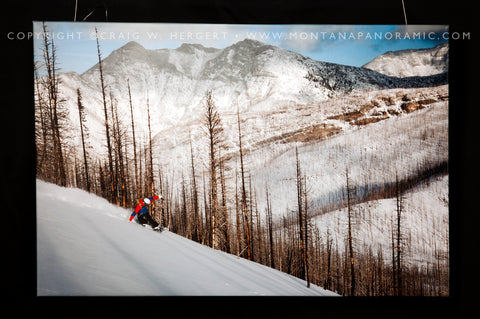 "Fool Creek Edge" 24"x36" Framed-Thick Canvas Wrap- Teton Pass, Choteau (OE)