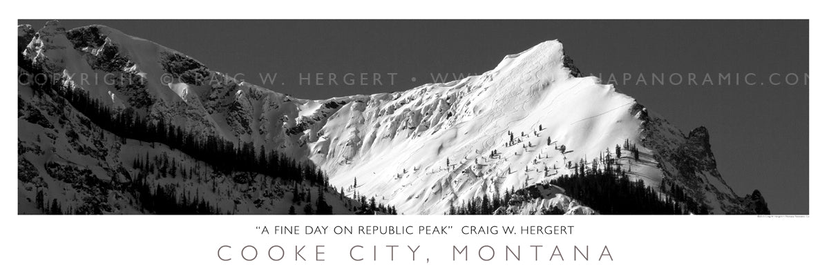 "A Fine Day on Republic Peak" - Cooke City, MT - POSTER