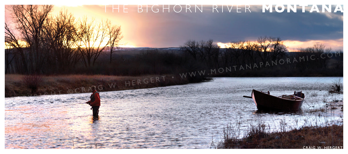 "Late Cast" Bighorn River - POSTCARD