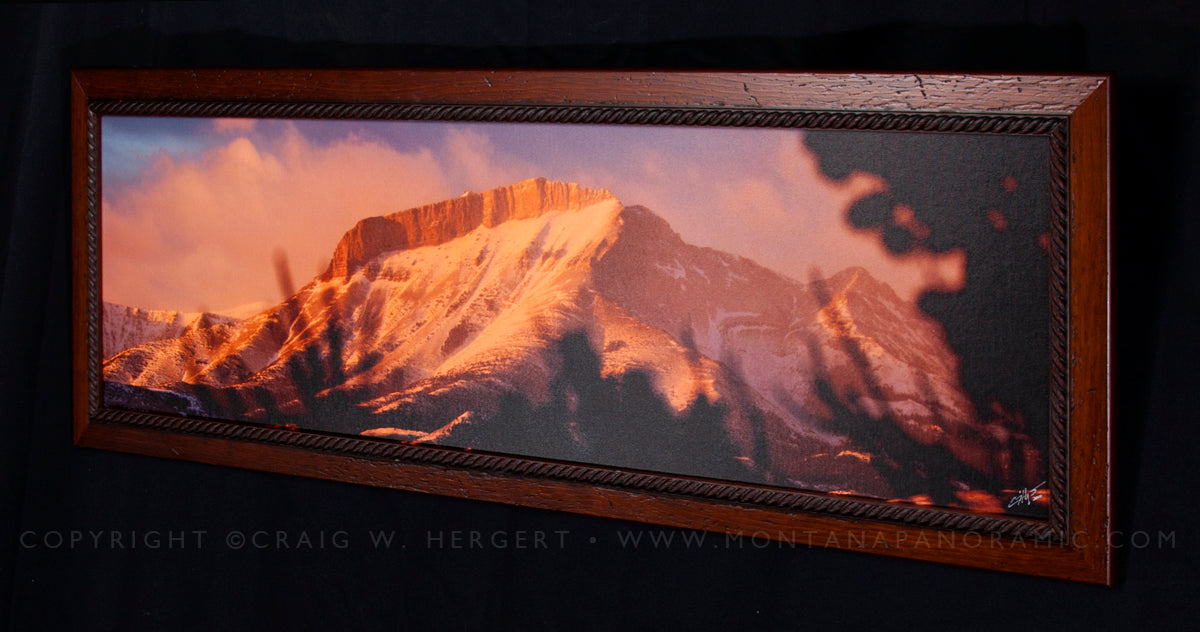 "Ear Mountain Sunrise" - Choteau, MT (OE) - Framed - Canvas
