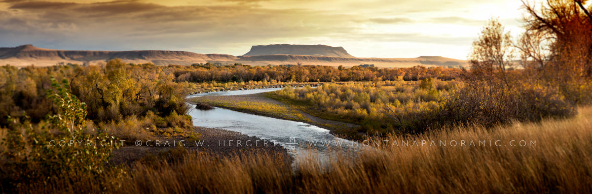 "Fall on the Sun River"  Simms - Montana (OE)