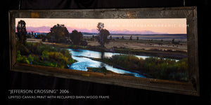 "Jefferson Crossing"  Limited Edition of 75 on Canvas--86"x26" Framed