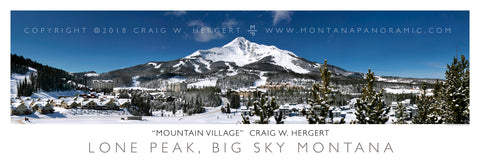 "Mountain Village" - Big Sky, MT - POSTER