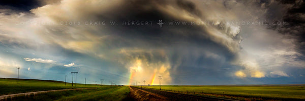 "High Plains Supercell"  90"x30" canvas gallery wrap