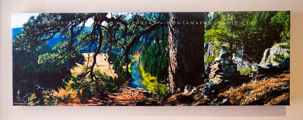 "Floating Through Time" -Smith River- 45"x15" gallery wrap framed