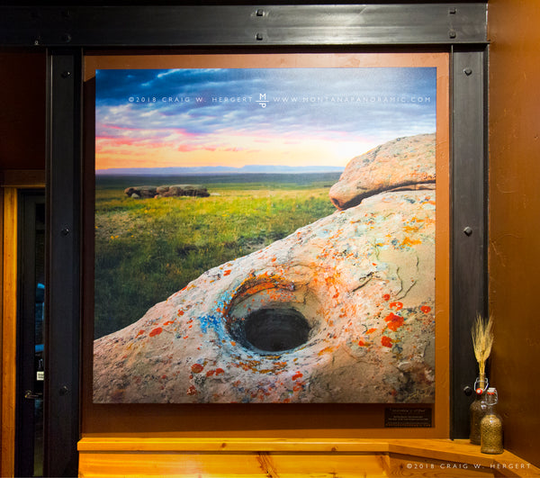 "Deadman's Stone" - 55"x55" canvas gallery wrap framed
