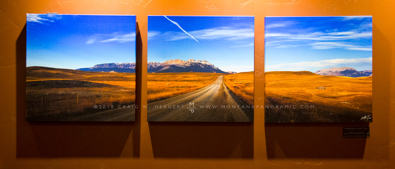 "Pronghorn Migration" - 90"x30" canvas gallery wrap triptych