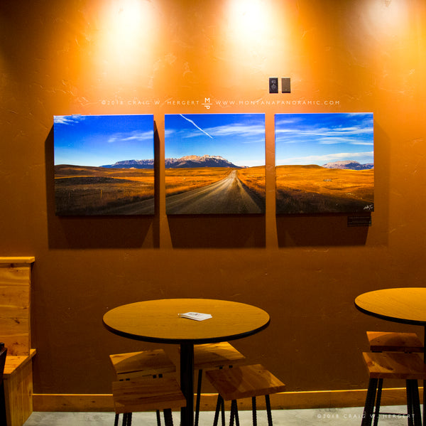 "Pronghorn Migration" - 90"x30" canvas gallery wrap triptych