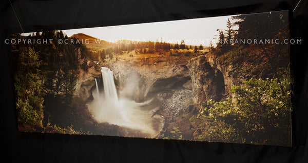 "Boulder Falls" 30x10 canvas gallery wrap framed