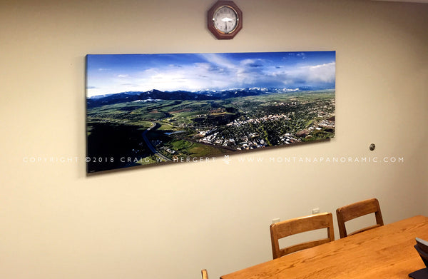 "Downtown" 72 x 24" -gallery wrap framed canvas
