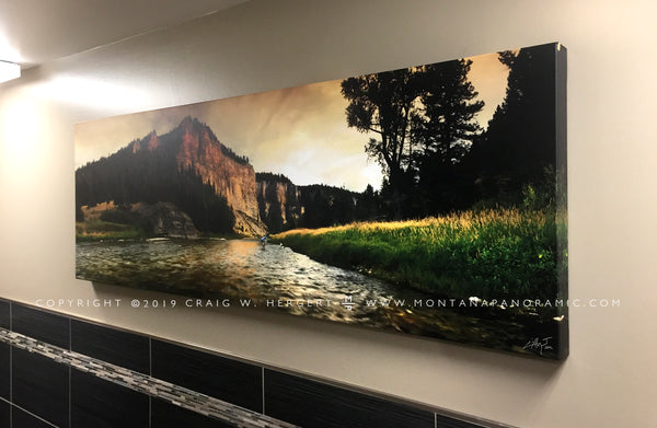 "Learning Patience" 78" x 26" canvas gallery wrap framed