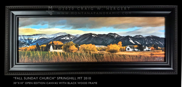 "Fall Sunday Church" Springhill, MT