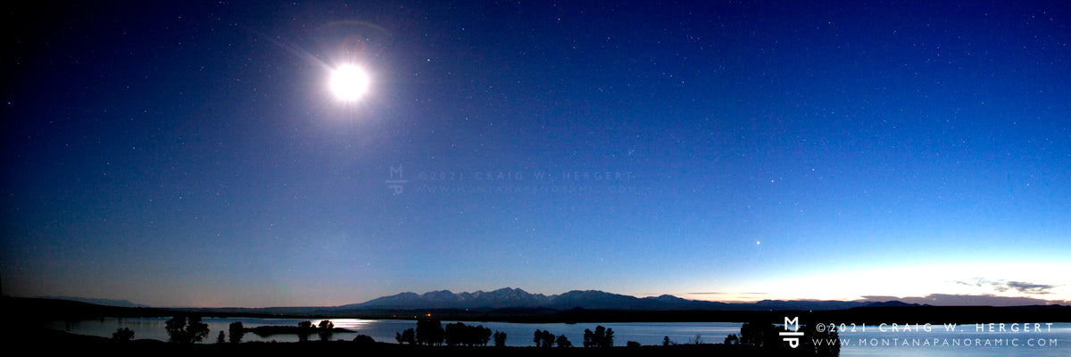 "Moonset over the Crazies" Big Timber, MT (OE)