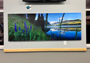 "Hyalite Mirror" Ready to hang - 80"x30" frameless - changeable print - ready to hang