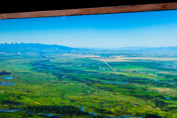 "The Missouri Headwaters- Map" Three Forks, MT - Ready to hang canvas with barn wood