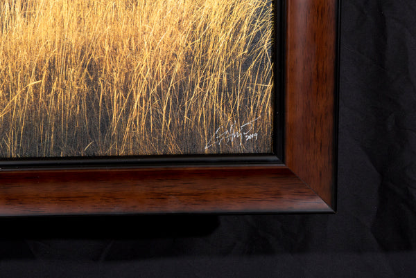 "East Gallatin Fall" 45"x15" open edition canvas with walnut frame