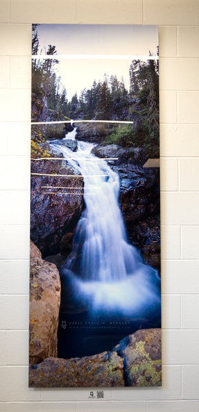 "Big Timber Falls" 30"x 84" open edition metal print - ready to hang