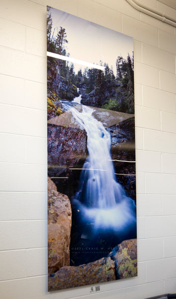 "Big Timber Falls" 30"x 84" open edition metal print - ready to hang