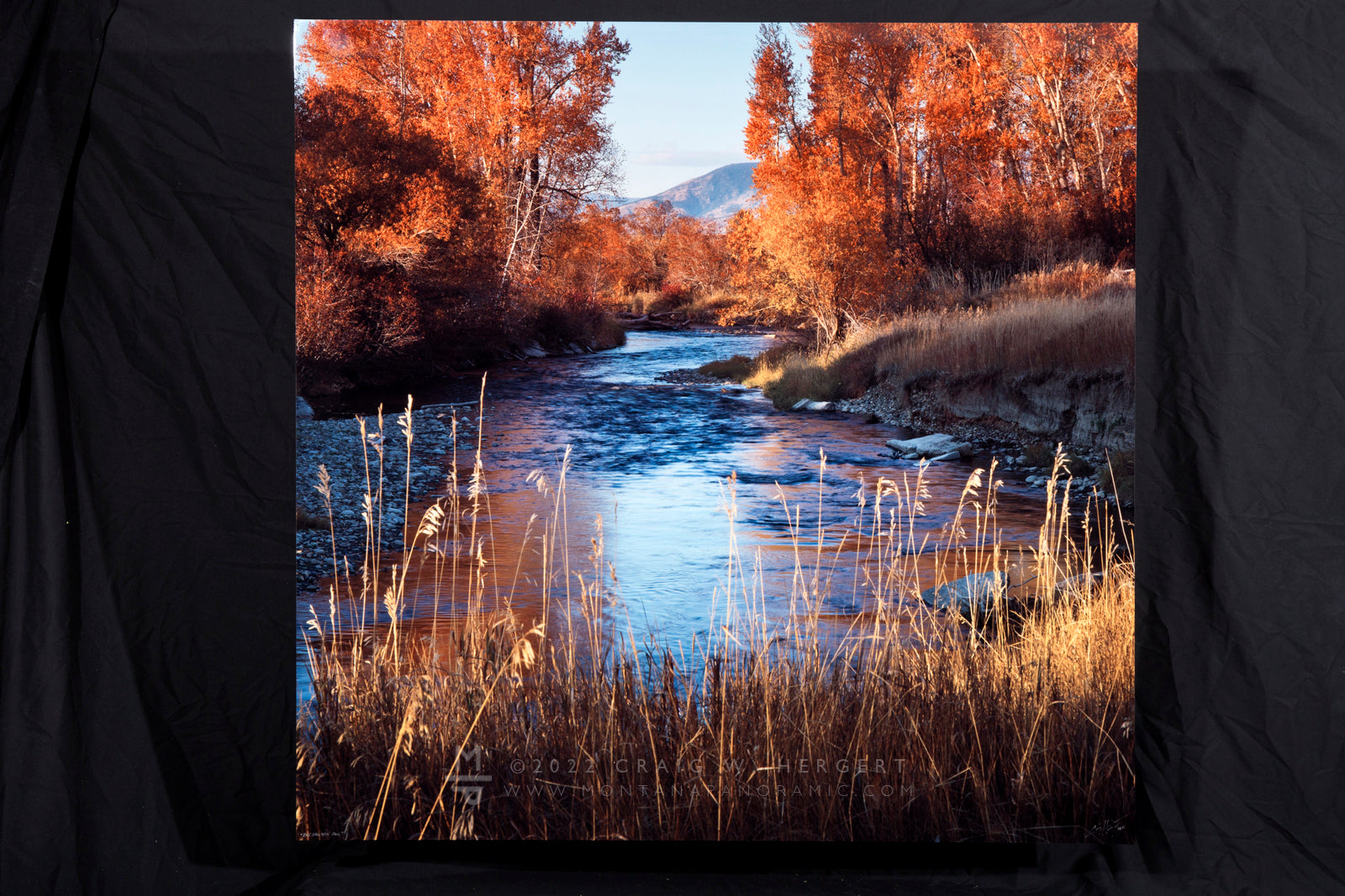 "East Gallatin Fall" 45"x45" open edition metal print, ready to hang