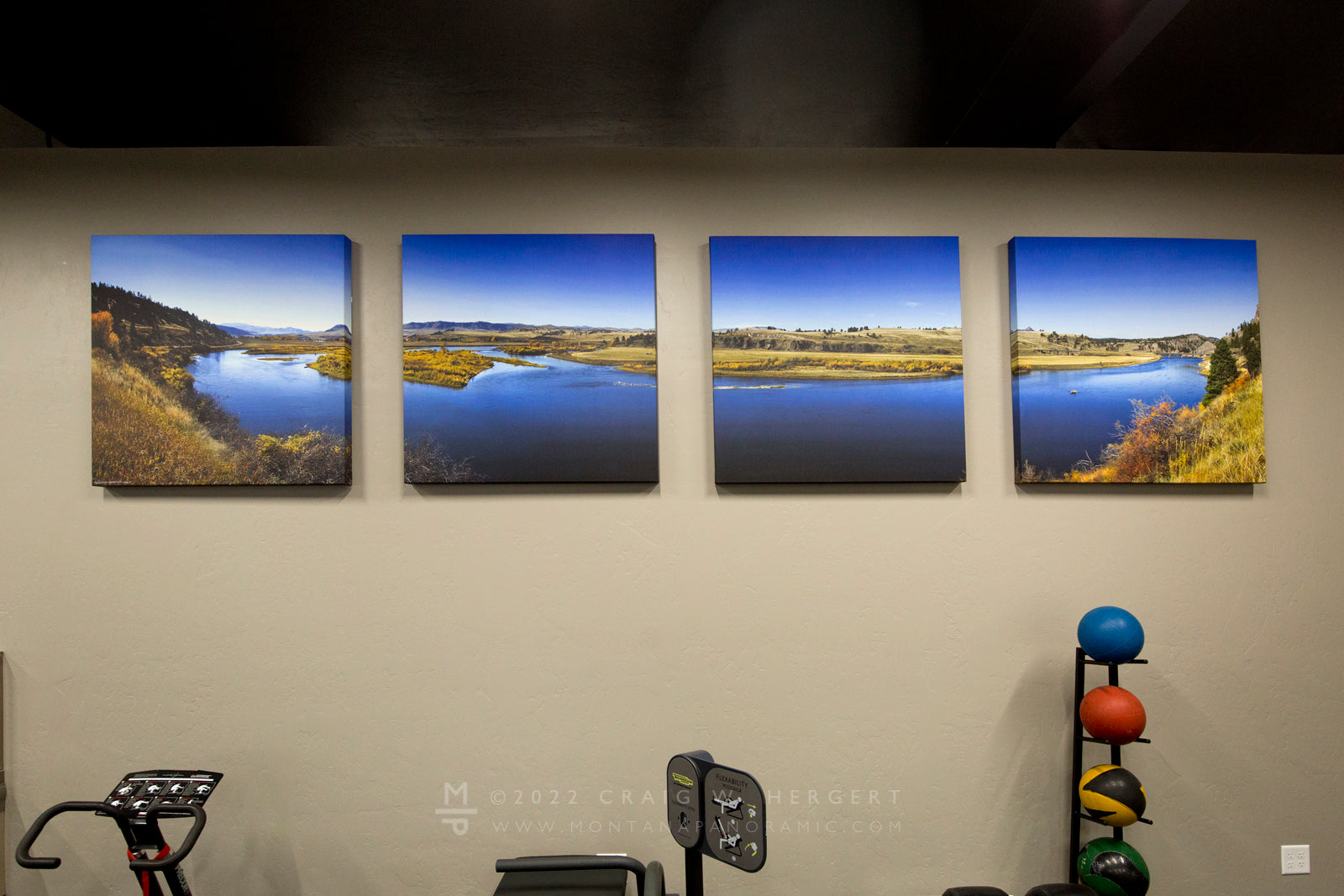 "Pelican Point" - 160" x 40" Framed Limited Edition canvas quadriptych