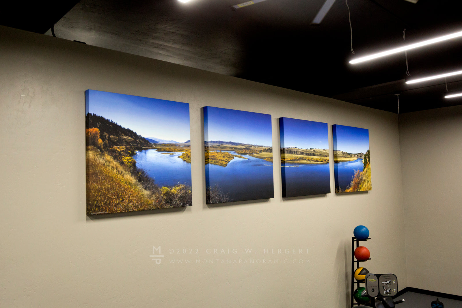 "Pelican Point" - 160" x 40" Framed Limited Edition canvas quadriptych